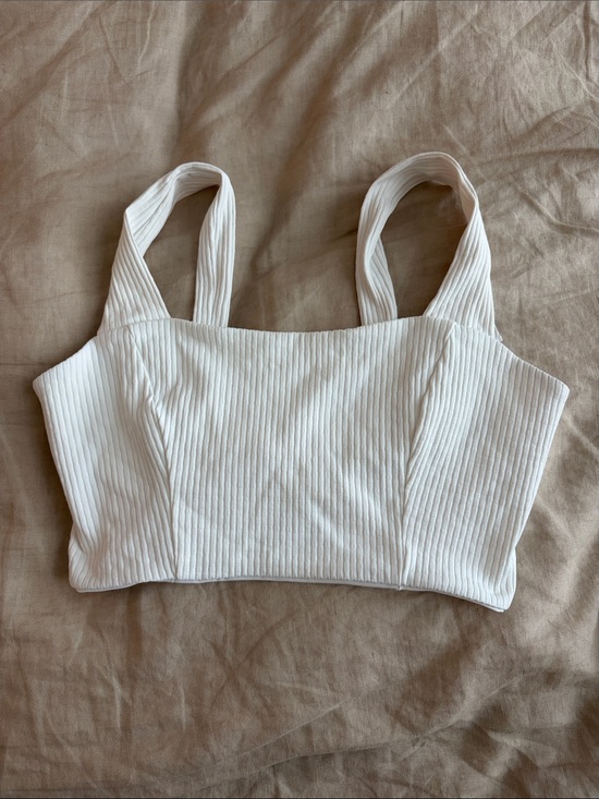Tavik Other - Tavik+ White Ribbed Bikini Top